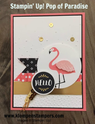Pop of Paradise quick and easy card