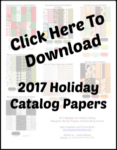 Download this Coordinating Colors Chart for all the DSP in the 2017 Stampin' Up! Holiday Catalog.