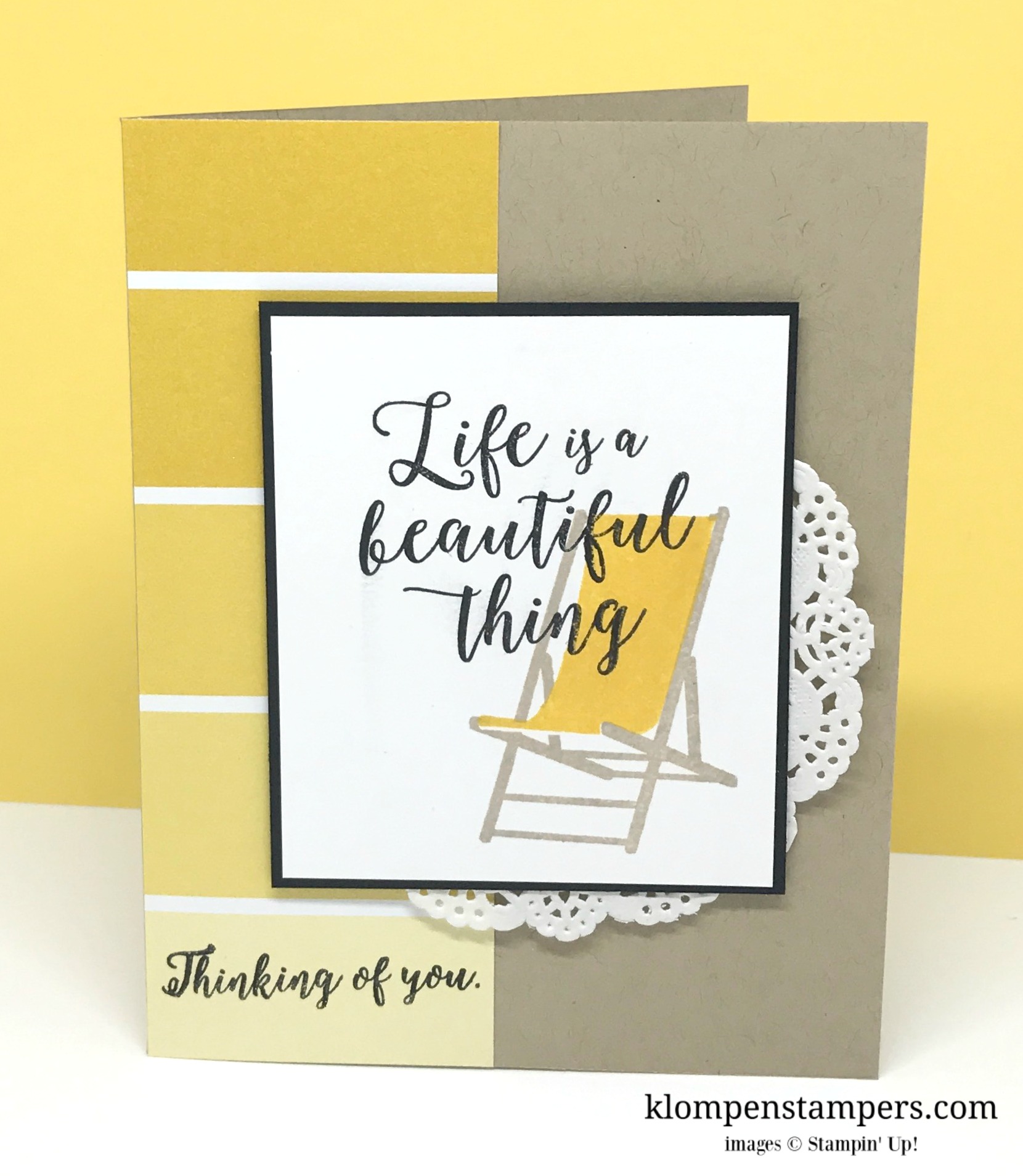 Colorful Seasons stamp set from Stampin' Up! Quick & easy card. Directions on website.