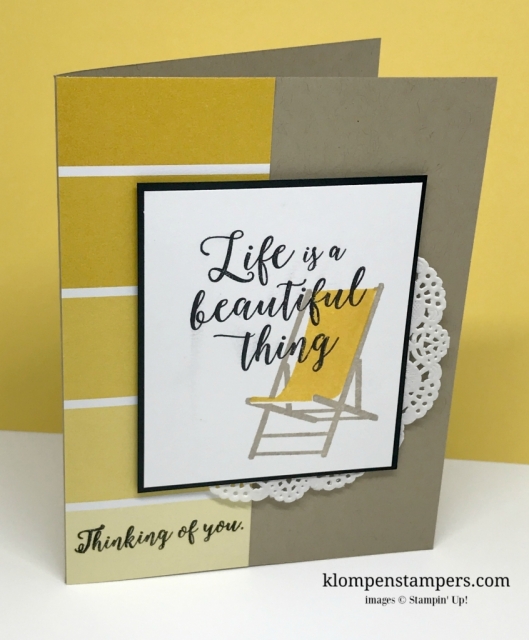 Colorful Seasons stamp set from Stampin' Up! Quick & easy card. Directions on website.