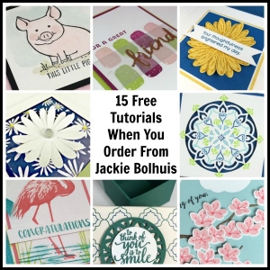 Receive 15 step-by-step tutorials when you order from Jackie Bolhuis, Stampin' Up! Demonstrator in June 2017