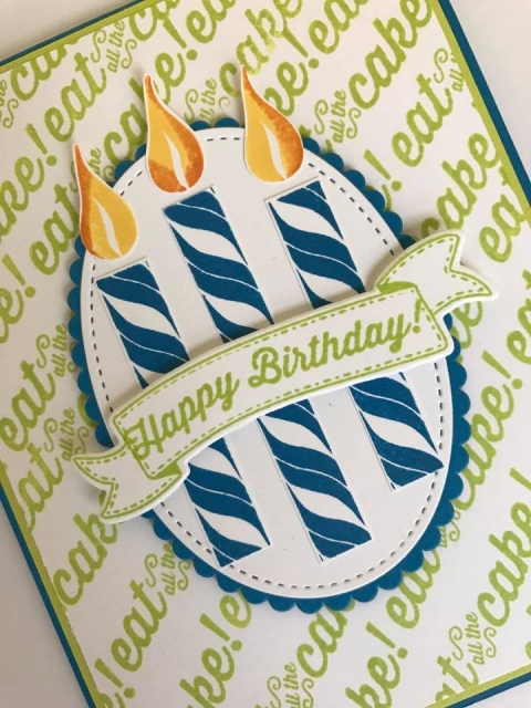 STAMPING MADE SIMPLE with this quick & easy birthday card using the Birthday Banners stamp set by Stampin' Up! Change the colors and it's a great card for anyone! All details posted on blog.