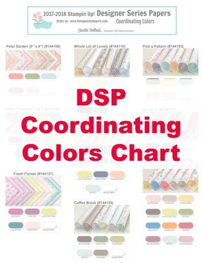 Coordinating Colors chart for Stampin' Up! Designer Series Papers