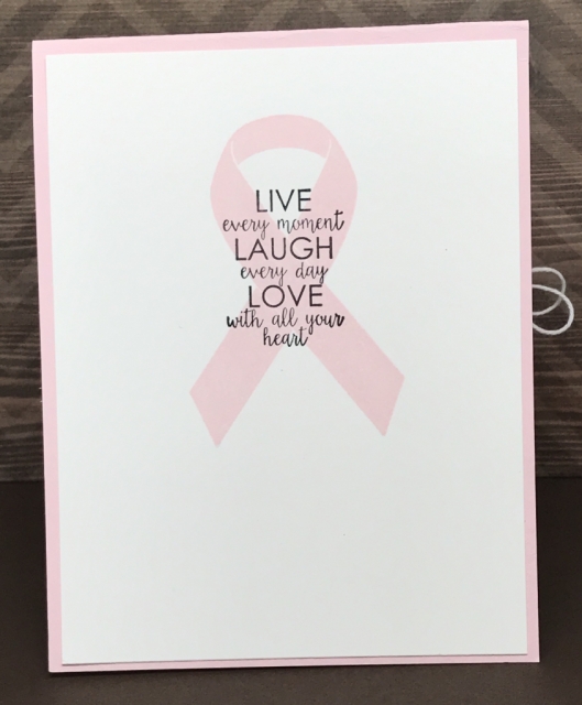 Cancer Sucks! No other words! But, the Ribbon of Courage stamp set from Stampin' Up! is perfect to share a little bit of encouragement. All details at www.klompenstampers.com