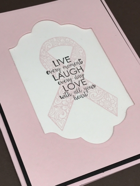 Ribbon of Courage stamp set from Stampin' Up! is perfect for quick and easy cards to let people know you care. All instructions and details posted at klompenstampers.com