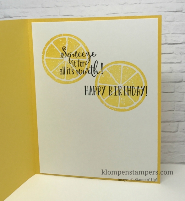 Lemon Zest stamp set is perfect for all your summer stamping. All details posted on website--it's a fun and quick & easy card!