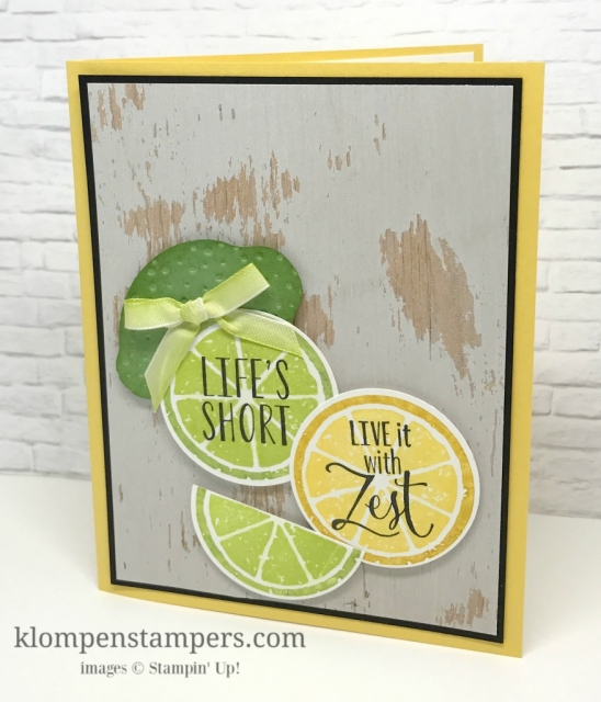 Lemon Zest stamp set is perfect for all your summer stamping. All details posted on website--it's a fun and quick & easy card!