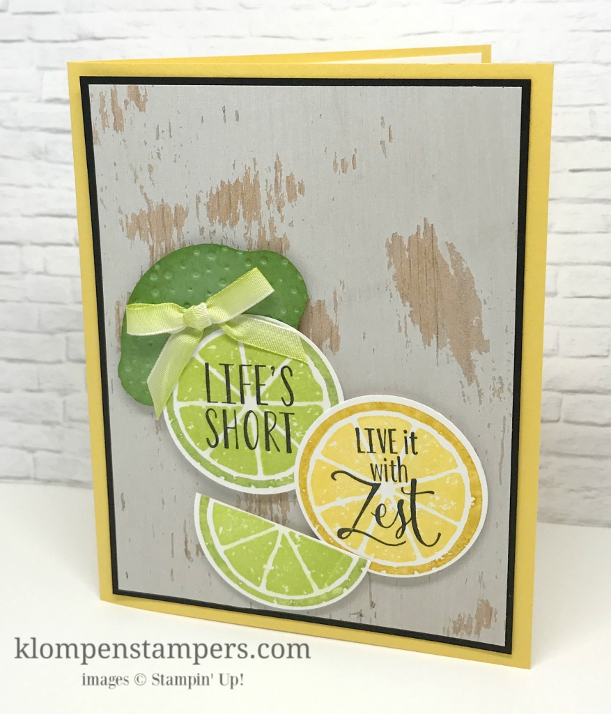 Lemon Zest stamp set is perfect for all your summer stamping. All details posted on website--it's a fun and quick & easy card!