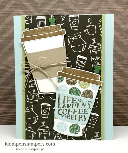 Coffee Cafe Bundle is so dang much fun! Lot's of ideas, tips & instructions. klompenstampers.com