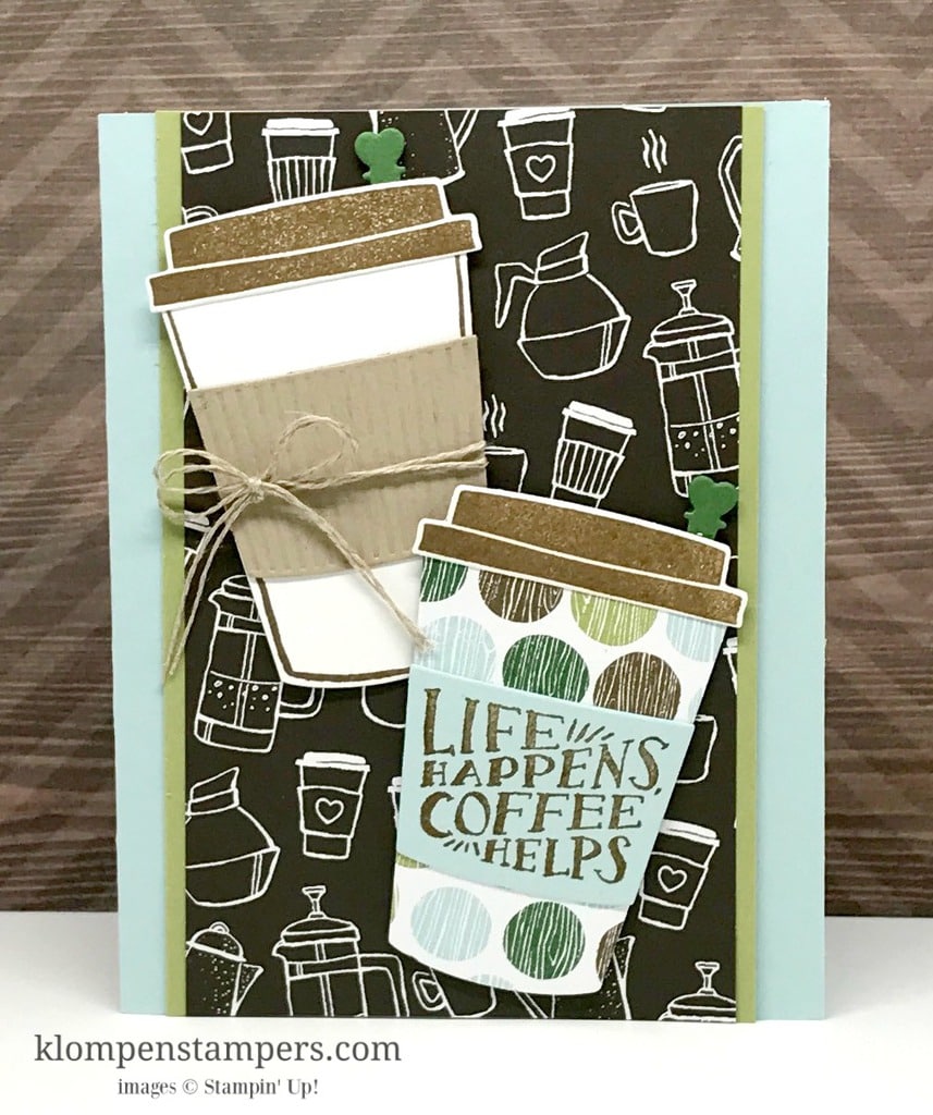 Coffee Cafe Bundle is so dang much fun! Lot's of ideas, tips & instructions. klompenstampers.com