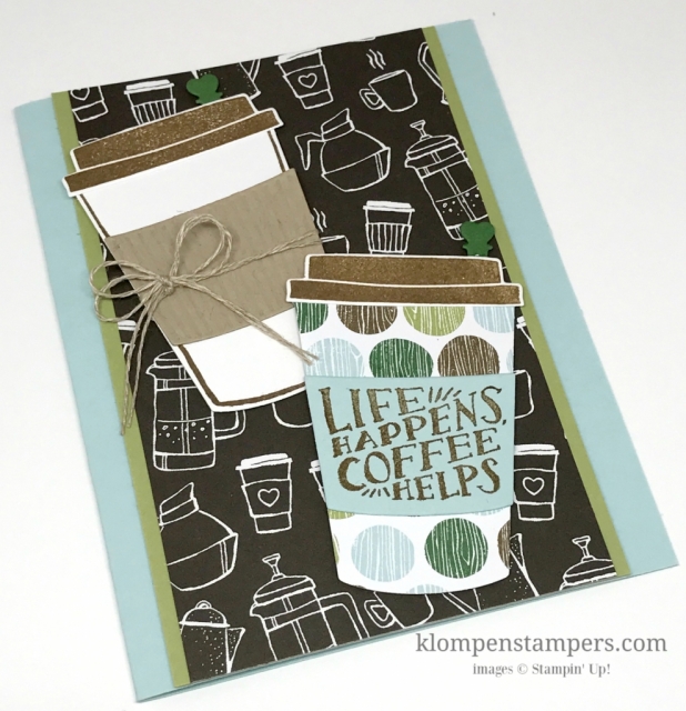 Coffee Cafe Bundle is so dang much fun! Lot's of ideas, tips & instructions. klompenstampers.com
