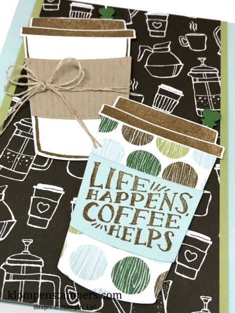 Coffee Cafe Bundle is so dang much fun! Lot's of ideas, tips & instructions. klompenstampers.com