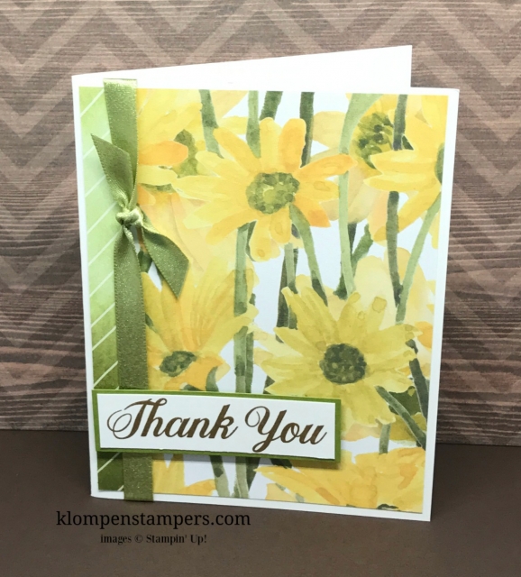Several different ideas using the Delightful Daisy DSP from Stampin' Up! Cutting instructions posted on blog. www.klompenstampers.com