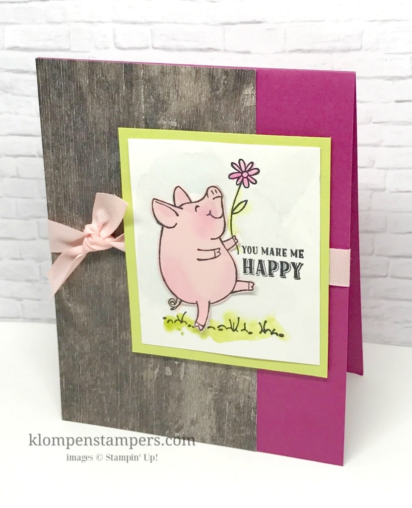 Watercoloring is easy with the This Little Piggy stamp set. Instructions posted on website. www.klompenstampers.com