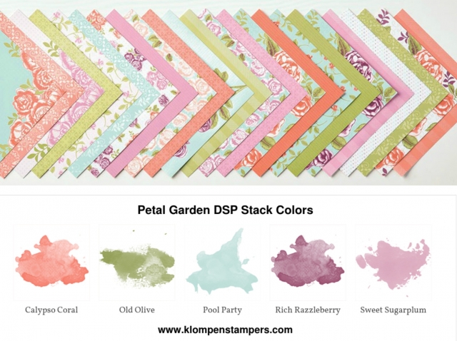 Petal Garden DSP from Stampin' Up! Projects posted on klompenstampers.com