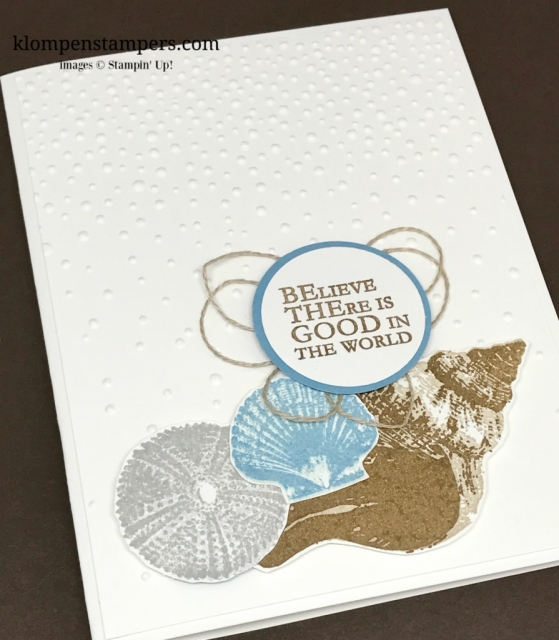 So Many Shells stamp set from Stampin' Up! is perfect for this simple & elegant card.