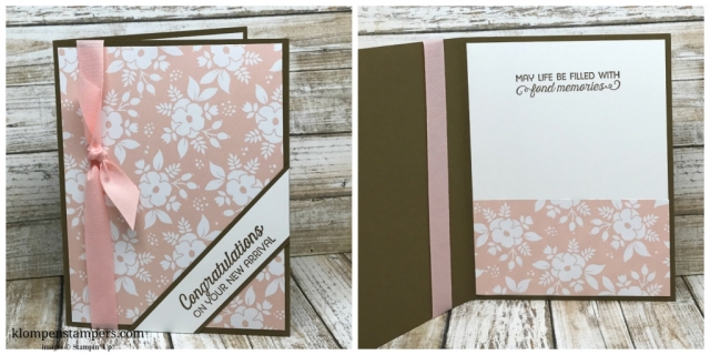 Several different ideas using the Whole Lot of Lovely DSP from Stampin' Up! Cutting instructions posted on blog. www.klompenstampers.com