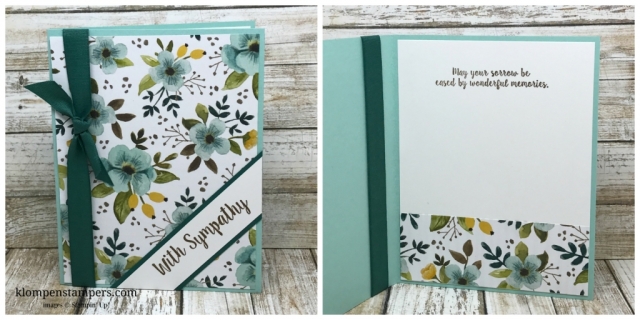 Several different ideas using the Whole Lot of Lovely DSP from Stampin' Up! Cutting instructions posted on blog. www.klompenstampers.com