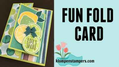 Directions & Video for Fun Fold Card using Stampin' Up! Lemon Zest stamp set.