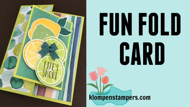 Directions & Video for Fun Fold Card using Stampin' Up! Lemon Zest stamp set.