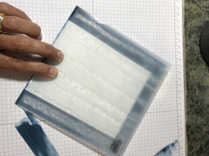 Ink your embossing folders for a fun different look. Quick & easy card--but a little messy!