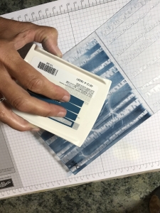 Ink your embossing folders for a fun different look. Quick & easy card--but a little messy!