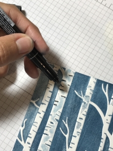 Ink your embossing folders for a fun different look. Quick & easy card--but a little messy!