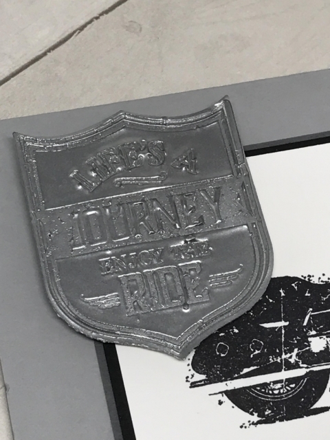 Faux Metal Technique using the One Wild Ride stamp set. Video & all details posted at klompenstampers.com