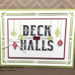 Easy card using Stampin' Up! Carols of Christmas stamp set and Card Front Builder Thinlits. Start your cards early this year!