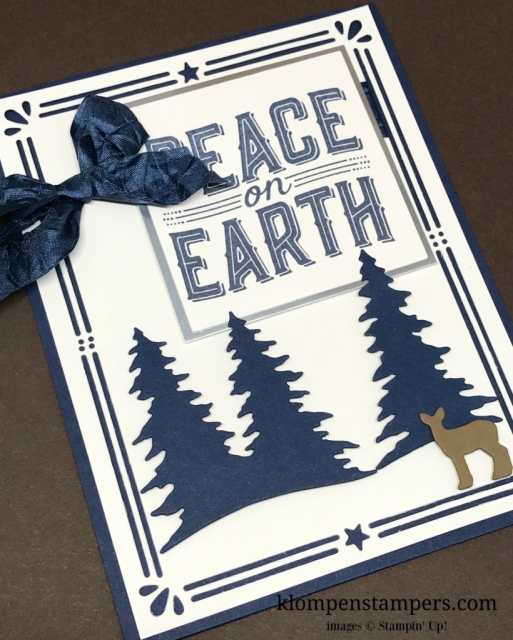 Easy card using Stampin' Up! Carols of Christmas stamp set and Card Front Builder Thinlits. Start your cards early this year!