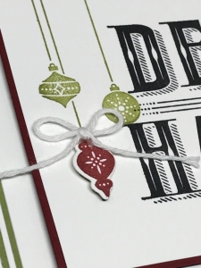 Easy card using Stampin' Up! Carols of Christmas stamp set and Card Front Builder Thinlits. Start your cards early this year!