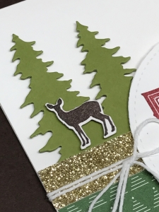 Easy card using Stampin' Up! Carols of Christmas stamp set and Card Front Builder Thinlits. Start your cards early this year!