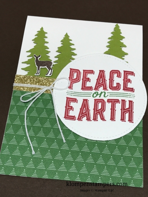 Easy card using Stampin' Up! Carols of Christmas stamp set and Card Front Builder Thinlits. Start your cards early this year!