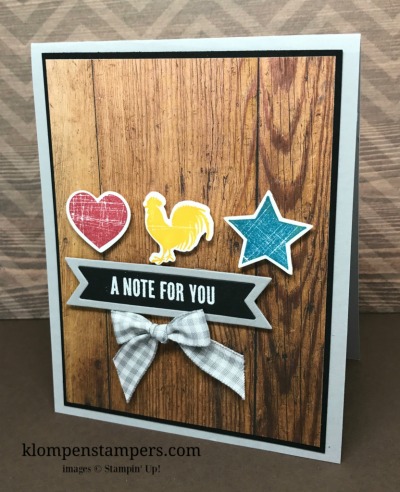 Easy card using Stampin' Up! Wood Words. All details posted on blog.