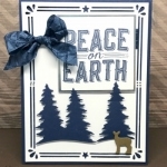 Easy card using Stampin' Up! Carols of Christmas stamp set and Card Front Builder Thinlits. Start your cards early this year!