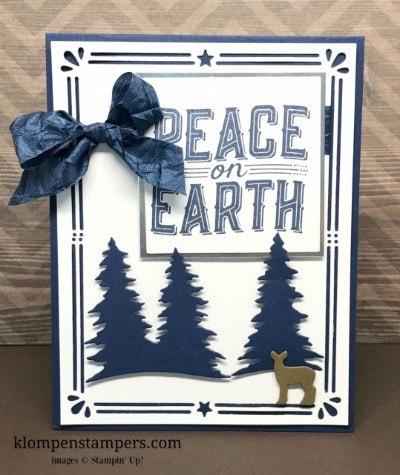 Easy card using Stampin' Up! Carols of Christmas stamp set and Card Front Builder Thinlits. Start your cards early this year!