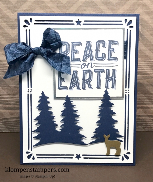 Easy card using Stampin' Up! Carols of Christmas stamp set and Card Front Builder Thinlits. Start your cards early this year!