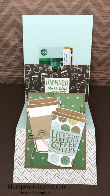 Directions & Video for Fun Fold Card using Stampin' Up! Coffee Cafe