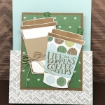Directions & Video for Fun Fold Card using Stampin' Up! Coffee Cafe