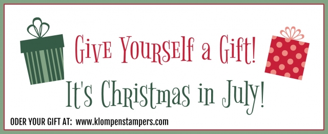 Give yourself a gift of $98 in FREE Stampin' Up! products when you purchase the Demonstrator Starter Kit in July. Get $197 worth of products for just $99 plus free shipping. order at klompenstampers.com