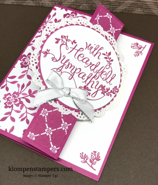 Fun Fold with Video! Check out this fun card using the Heartfelt Sympathy stamp set from Stampin' Up!