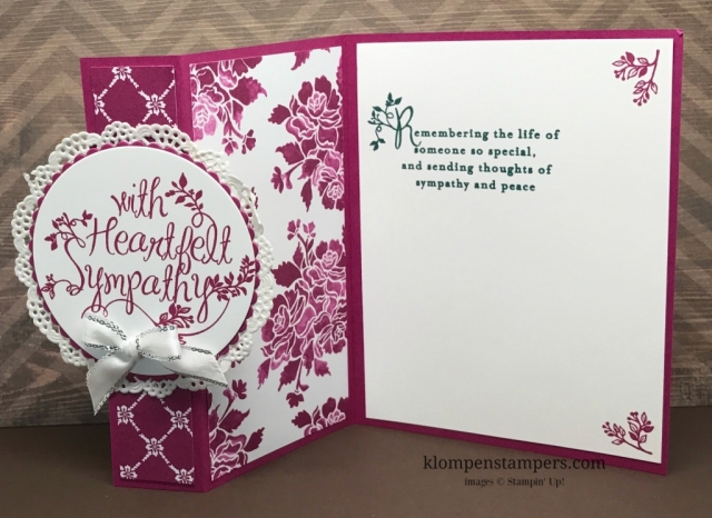 Fun Fold with Video! Check out this fun card using the Heartfelt Sympathy stamp set from Stampin' Up!