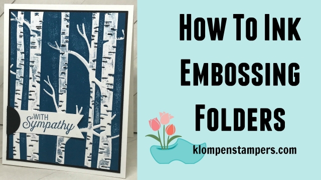 Ink your embossing folders for a fun different look. Quick & easy card--but a little messy!