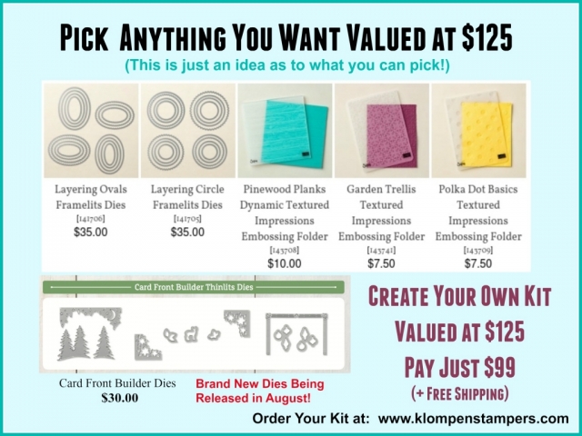 Join Stampin' Up! in July and receive all of these goodies for FREE. Pay just $99 for $197 in products, plus free shipping. Contact me for more details.