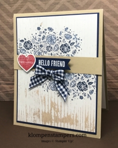 Quick & easy card using Wood Words stamp set by Stampin' Up! All details posted on blog.