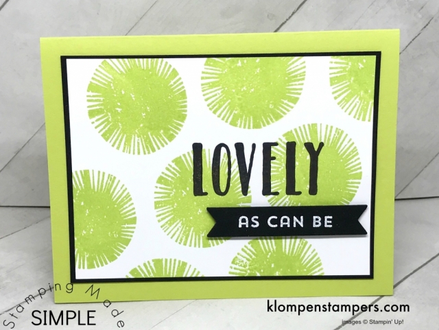 Simple cards made using Lovely Inside & Out Stamp Set from Stampin' Up! All details posted at klompenstampers.com