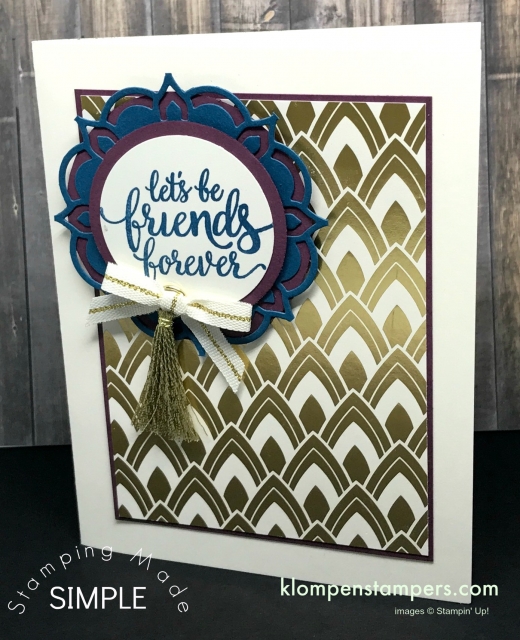 Eastern Beauty stamp set and Eastern Medallions Thinlits make gorgeous cards. Free Tutorial for 25 different cards.