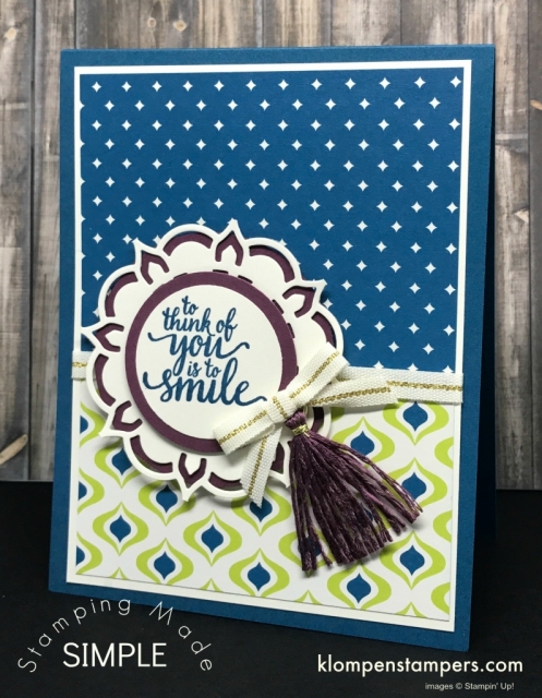 Eastern Beauty stamp set and Eastern Medallions Thinlits make gorgeous cards. Free Tutorial for 25 different cards.