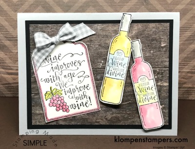 Learn how to easily watercolor using the Stampin' Up! Half Full set. Video and instructions at klompenstampers.com
