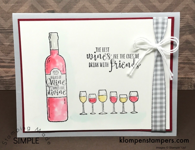 Learn how to easily watercolor using the Stampin' Up! Half Full set. Video and instructions at klompenstampers.com